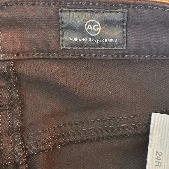 AG Adriano Goldschmied Black Prima Crop Cigarette Crop Jeans - Size 25R - Picture 5 of 10